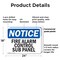 Signmission Fire Alarm Control Sub Panel OSHA Notice Sign, Plastic, 24in W x 18in L, 2PK OS-2PACK-NS-P-1824-L-12525 - alternate 7
